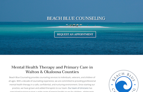 Beach blue counseling website